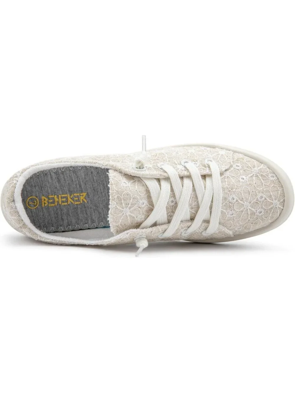 Womens Beige Canvas Slipon Canvas Sneaker Low Top Walking Shoes Fashion Sneakers